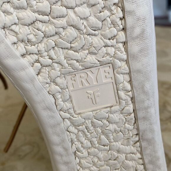 Frye Mindy Low Cut Grey Leather Sneakers - Picture 12 of 14